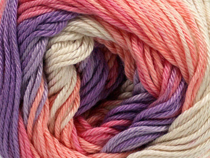 Camilla Cotton Magic Pink, Salmon, Lilac, Green Sku:fnt2-44926