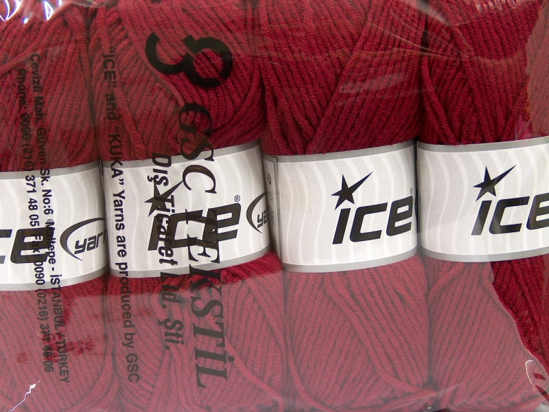 Lorena Worsted Burgundy Sku:fnt2-45146