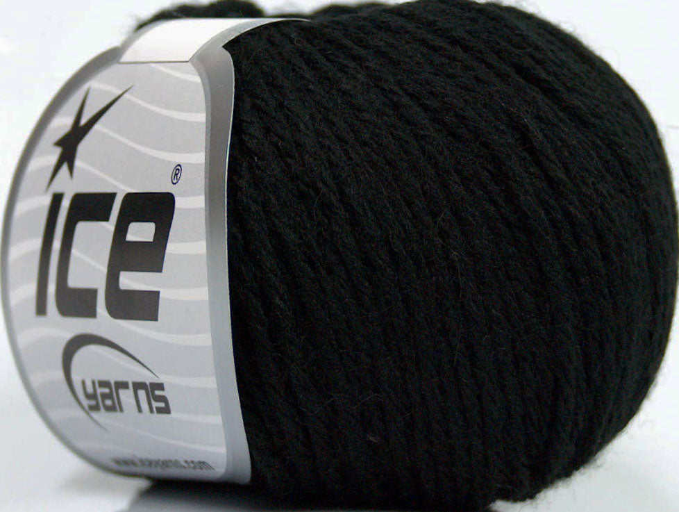 Baby Merino DK Black Sku:fnt2-45803