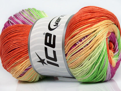 Camilla Cotton Magic Green, Orange, Yellow, Orchid Sku:fnt2-47020