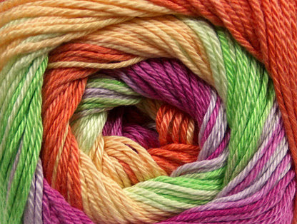 Camilla Cotton Magic Green, Orange, Yellow, Orchid Sku:fnt2-47020