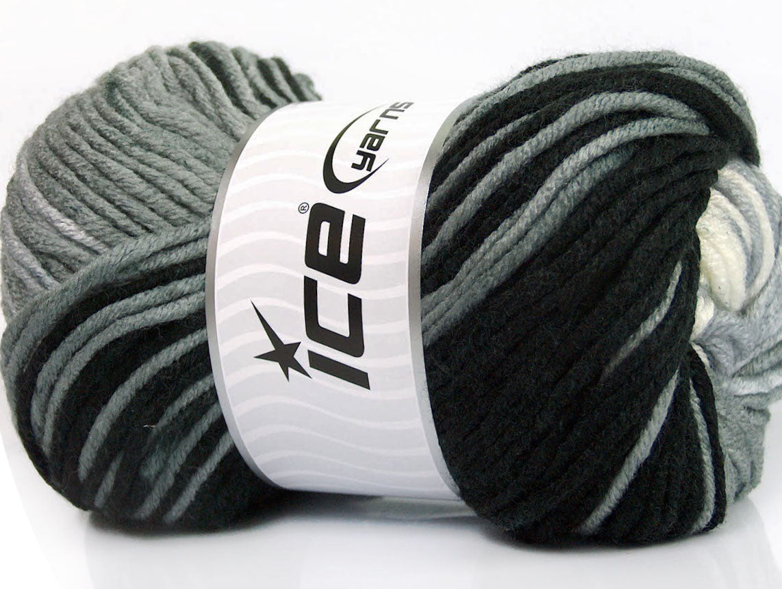 Batik Chunky Black, Grey, White Sku:fnt2-50838
