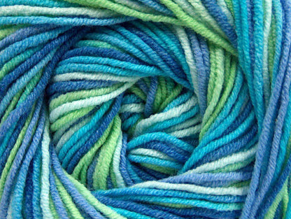 Lorena Print Blue Shades, Green, Turquoise Sku:fnt2-51445
