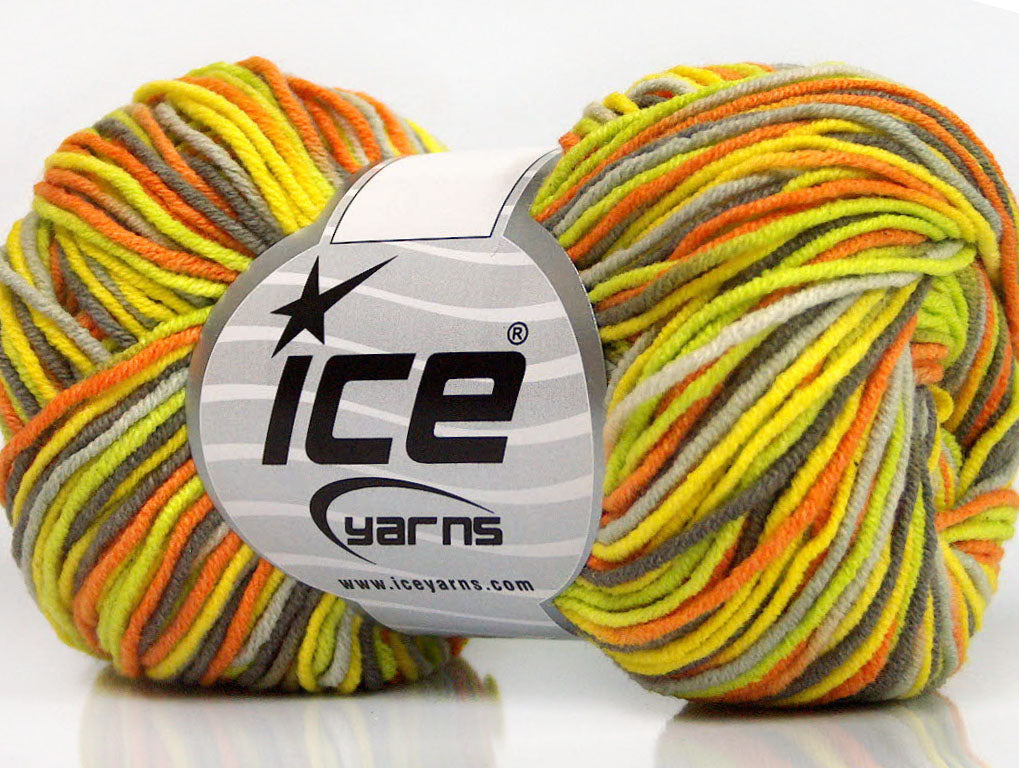 Lorena Print Green, Yellow, Camel, Orange Sku:fnt2-51446