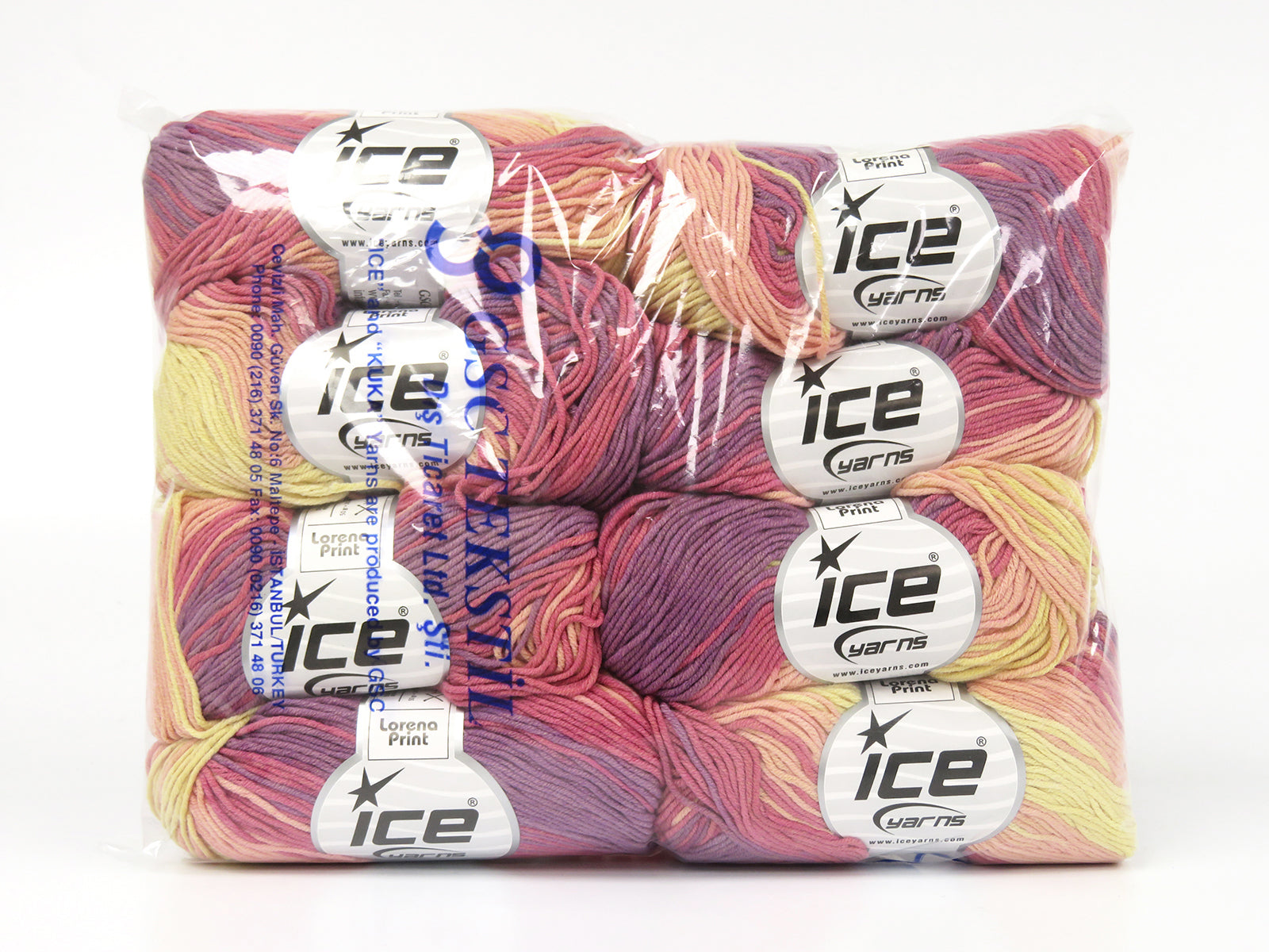 Lorena Print Lilac, Light Pink, Cream Sku:fnt2-51449