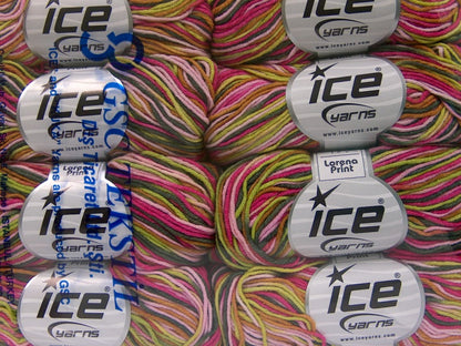 Lorena Print Pink Shades, Green Shades, Brown Sku:fnt2-51509