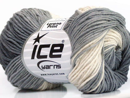 Lorena Print Grey Shades, White Sku:fnt2-51538