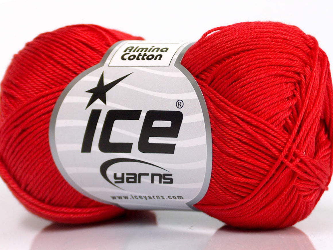 Almina Cotton Bright Red Sku:fnt2-51638