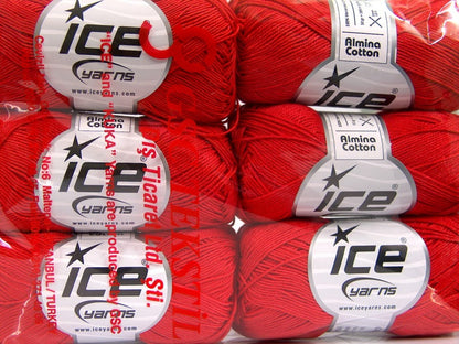 Almina Cotton Bright Red Sku:fnt2-51638
