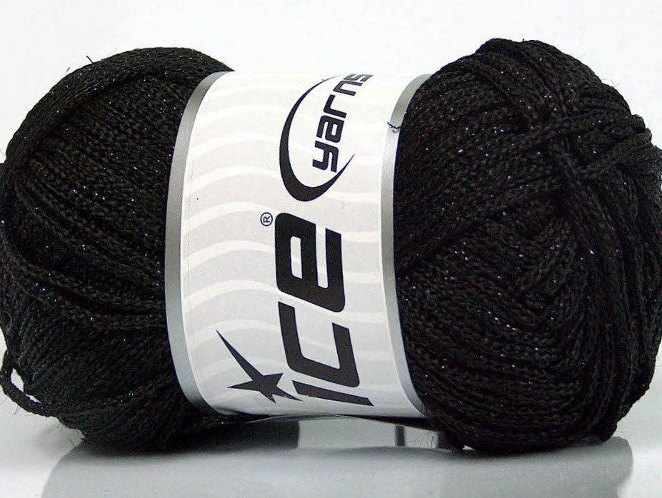Macrame Cord Metallic Black fnt2-51850