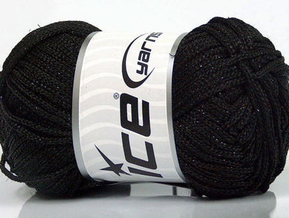 Macrame Cord Metallic Black fnt2-51850