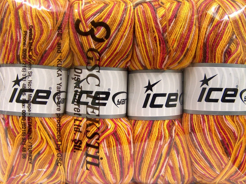 Bamboo Sock Gold, Yellow, Orange, Pink Sku:fnt2-52391