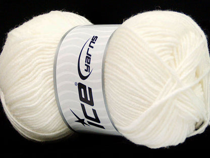Ice Yarns Elite Wool – Blanco Roto – 30 % Lana, 70 % Acrílico
