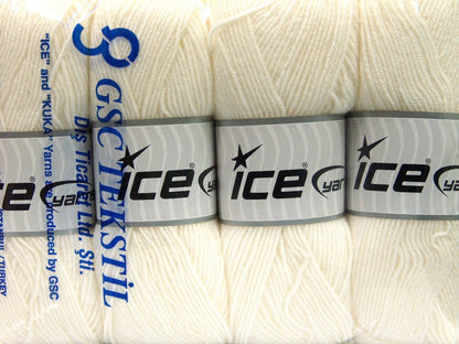 Ice Yarns Elite Wool – Blanco Roto – 30 % Lana, 70 % Acrílico