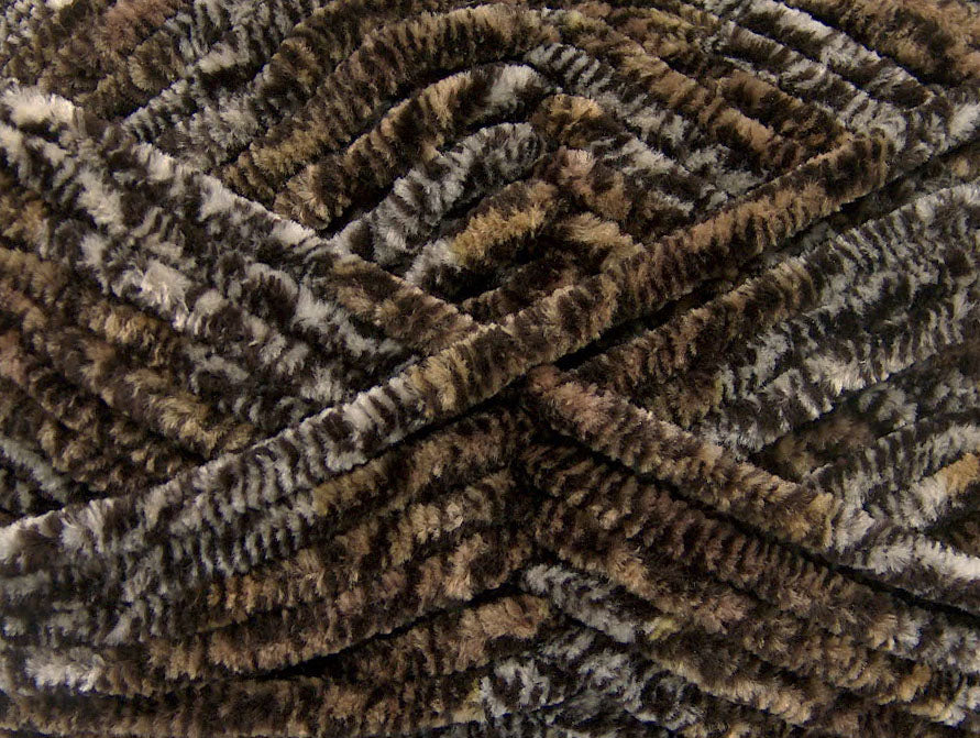 Chenille Safari Brown Shades, Cream fnt2-53102