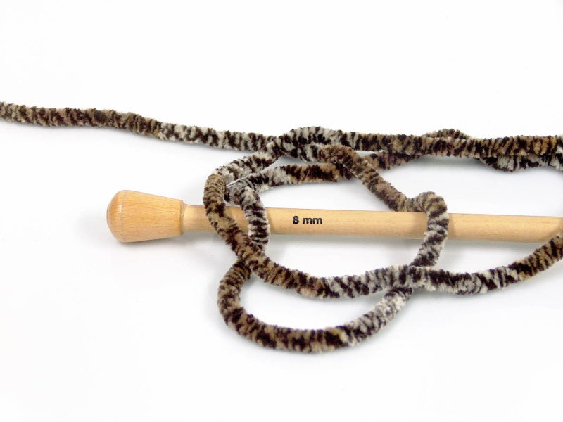 Chenille Safari Brown Shades, Cream fnt2-53102