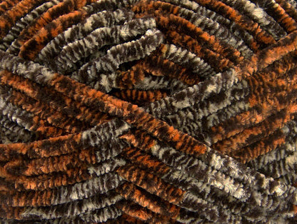 Chenille Safari Brown, Gold, Cream fnt2-53103