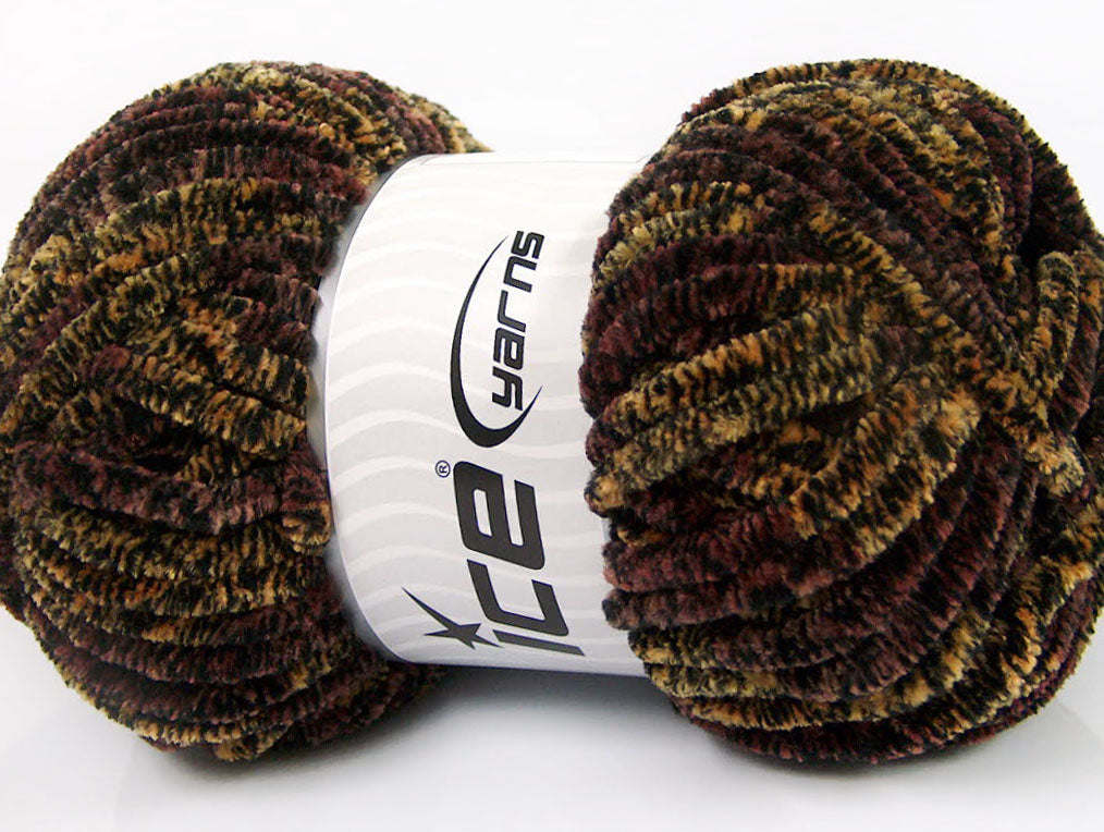 Chenille Safari Maroon, Gold, Black Sku:fnt2-53104