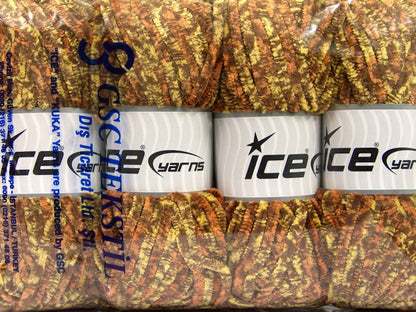 Chenille Safari Brown, Gold, Orange Sku:fnt2-53105
