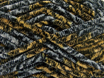 Chenille Safari Black, Grey, Yellow Sku:fnt2-53106