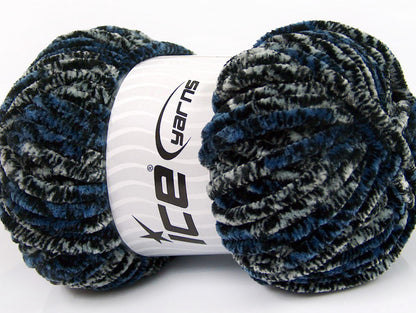 Chenille Safari Black, Blue, Grey Sku:fnt2-53107