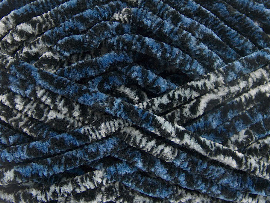 Chenille Safari Black, Blue, Grey Sku:fnt2-53107