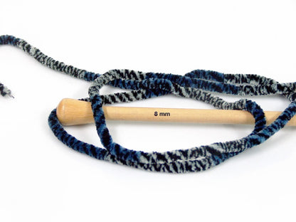 Chenille Safari Black, Blue, Grey Sku:fnt2-53107
