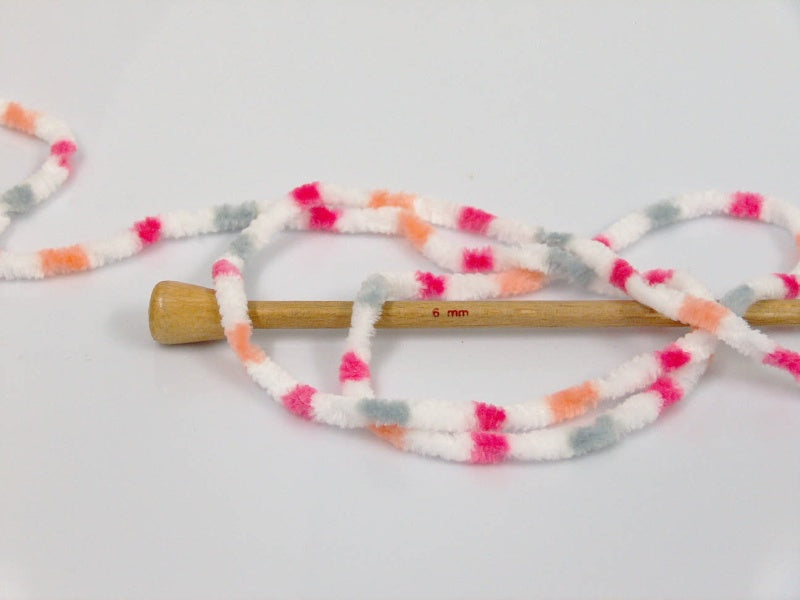 Chenille Baby Colors White, Pink, Grey, Orange Sku:fnt2-53115