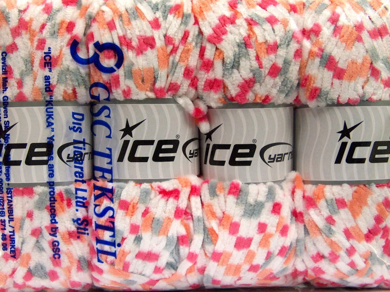 Chenille Baby Colors White, Pink, Grey, Orange Sku:fnt2-53115