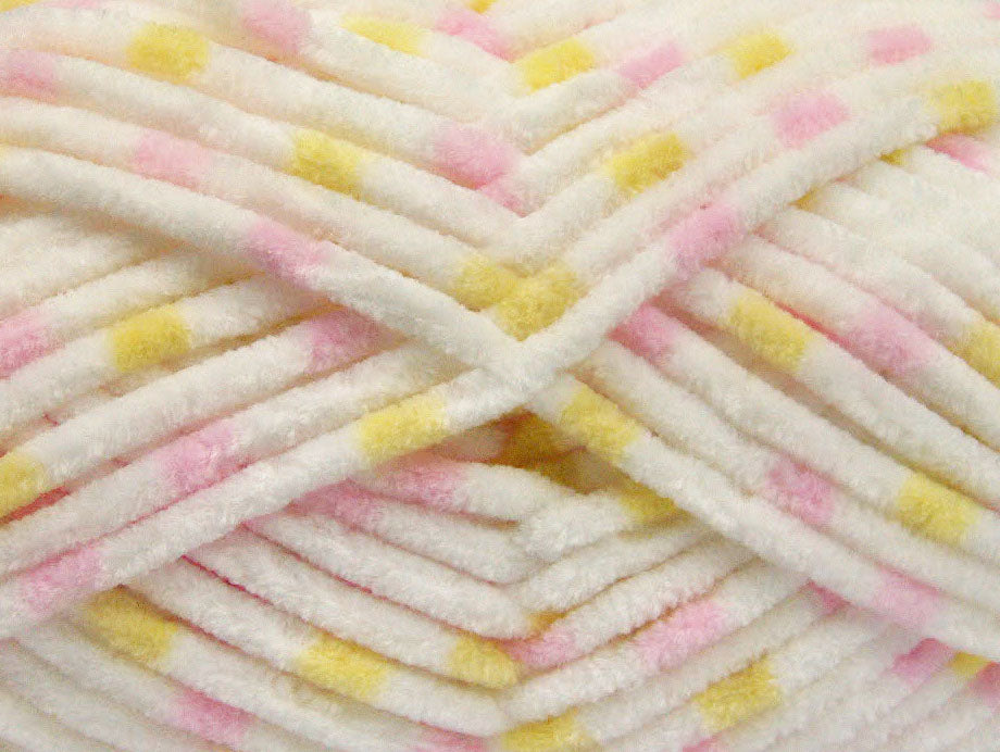 Chenille Baby Colors White, Pink, Yellow Sku:fnt2-53121
