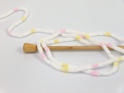 Chenille Baby Colors White, Pink, Yellow Sku:fnt2-53121