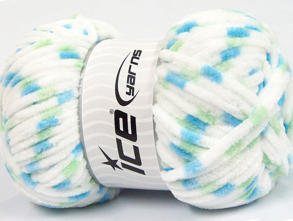 Chenille Baby Colors White, Green, Blue Sku:fnt2-53122