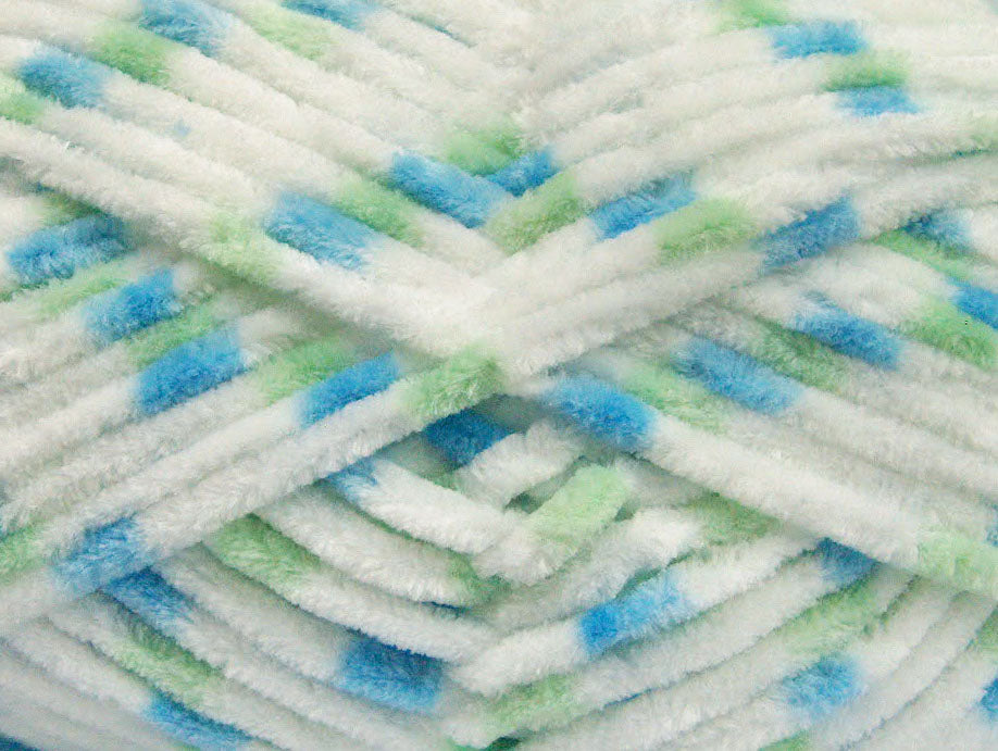 Chenille Baby Colors White, Green, Blue Sku:fnt2-53122
