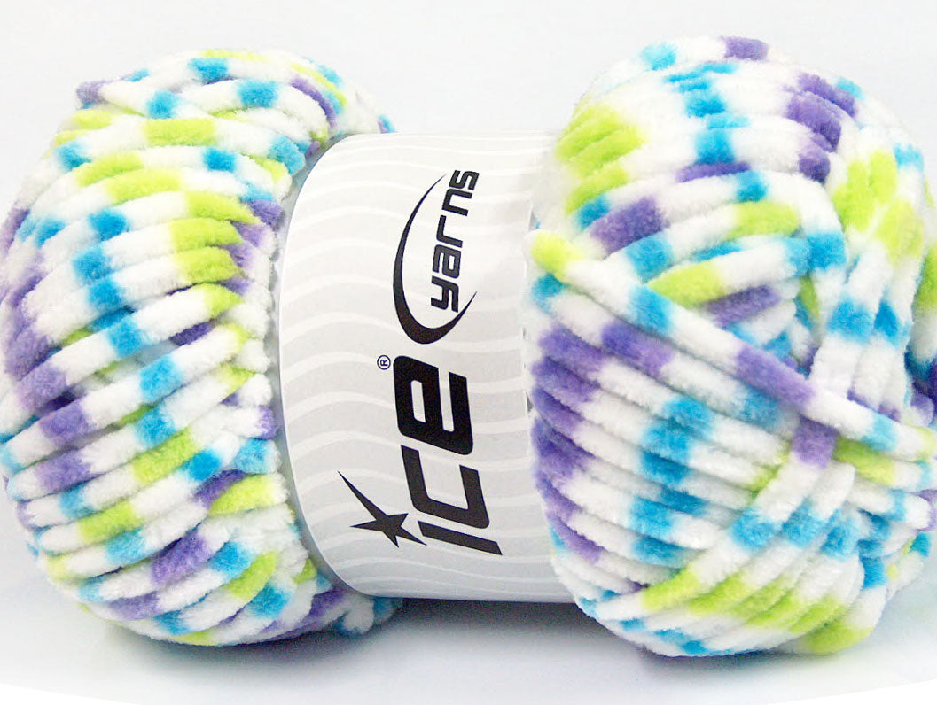 Chenille Baby Colors White, Turquoise, Neon Green, Lilac Sku:fnt2-53123