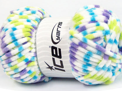 Chenille Baby Colors White, Turquoise, Neon Green, Lilac Sku:fnt2-53123