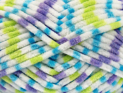Chenille Baby Colors White, Turquoise, Neon Green, Lilac Sku:fnt2-53123