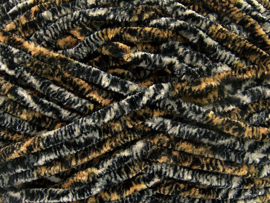Chenille Safari Black, Grey, Yellow Sku:fnt2-53126