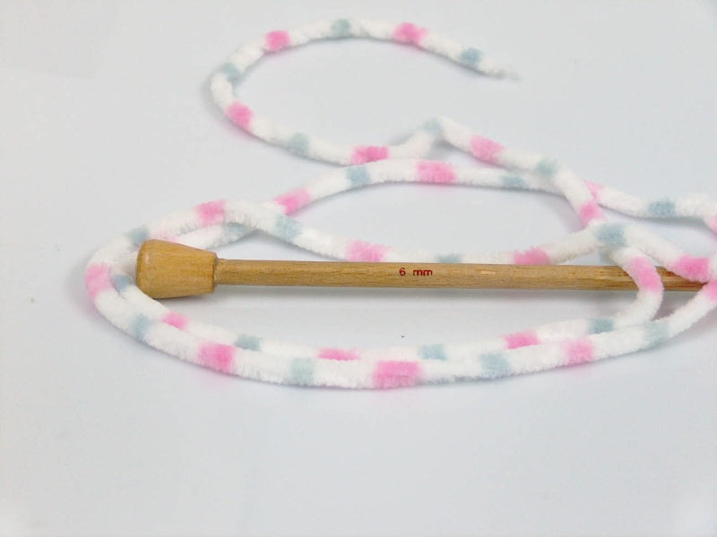 Chenille Baby Colors White, Pink, Light Grey Sku:fnt2-53129