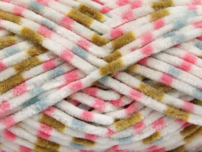 Chenille Baby Colors White, Olive Green, Blue, Pink Sku:fnt2-53130