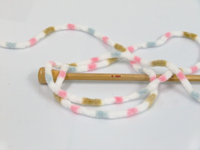 Chenille Baby Colors White, Olive Green, Blue, Pink Sku:fnt2-53130