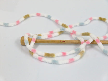 Chenille Baby Colors White, Olive Green, Blue, Pink Sku:fnt2-53130