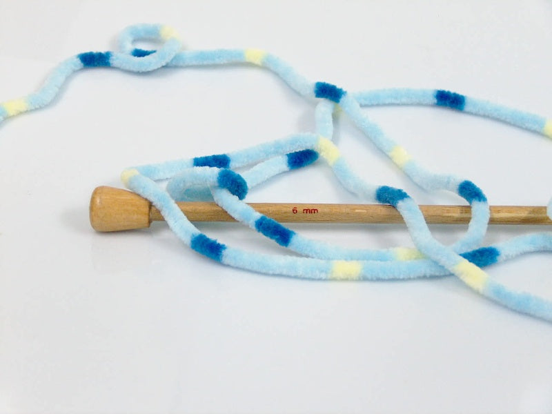 Chenille Baby Colors Blue Shades, Yellow Sku:fnt2-53133