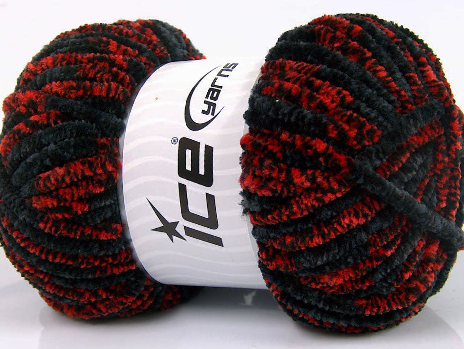 Chenille Safari Red, Black Sku:fnt2-53490