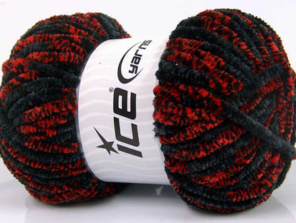 Chenille Safari Red, Black Sku:fnt2-53490