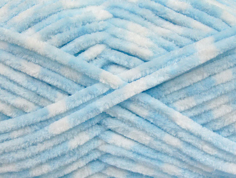 Chenille Baby Colors Baby Blue, White Sku:fnt2-53693