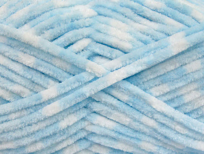 Chenille Baby Colors Baby Blue, White Sku:fnt2-53693