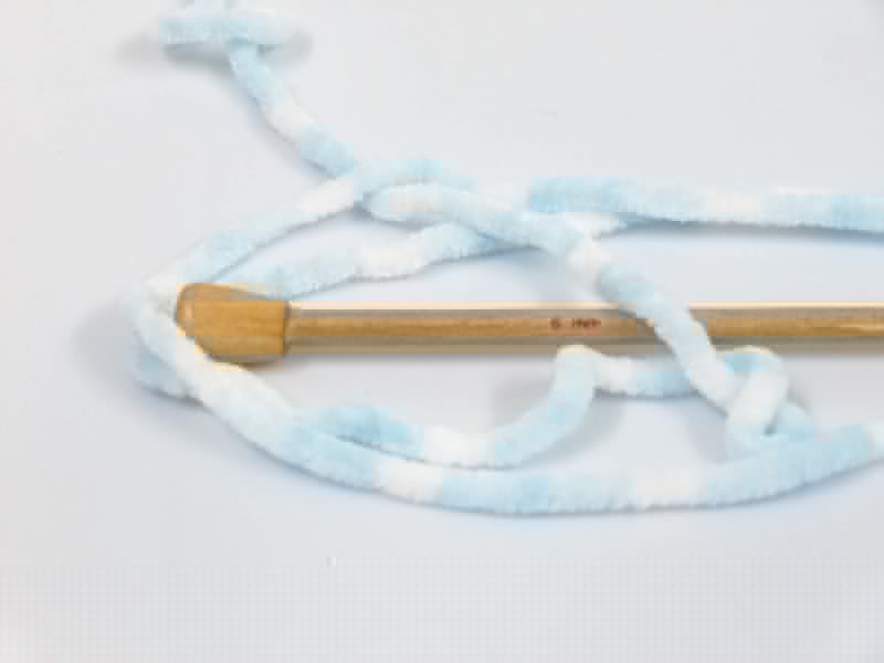Chenille Baby Colors Baby Blue, White Sku:fnt2-53693