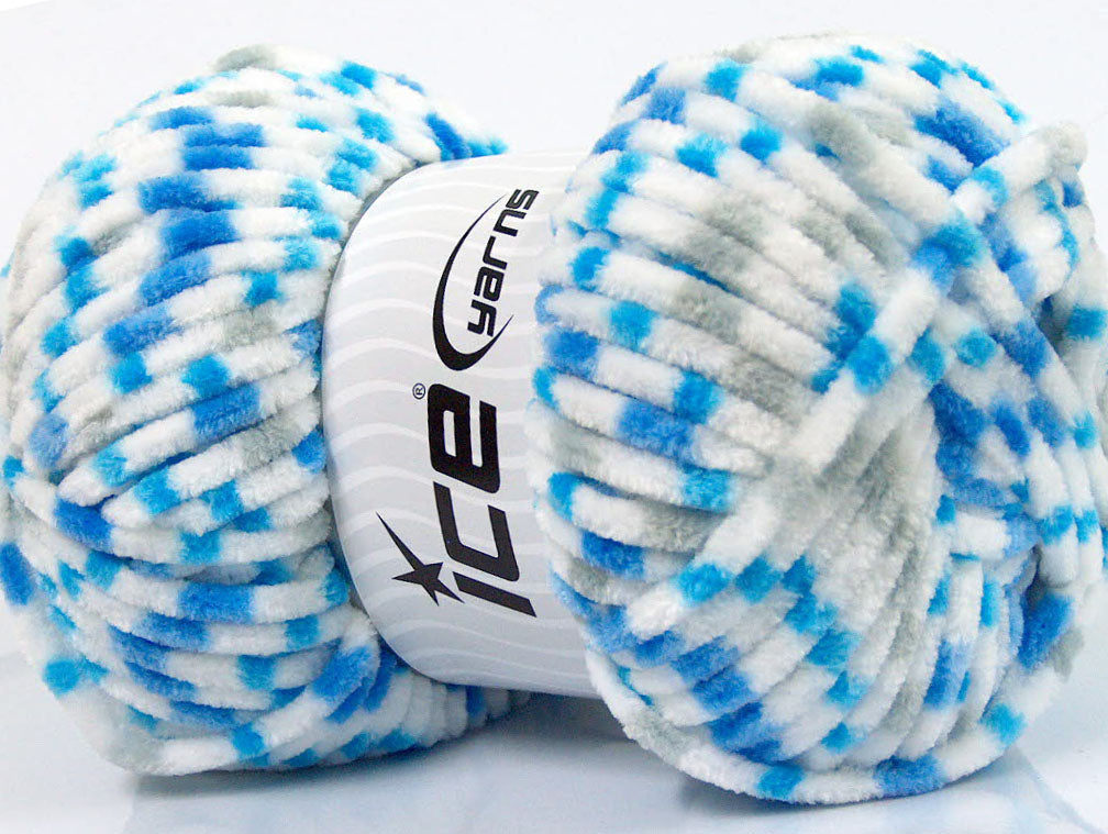 Chenille Baby Colors Blue, Light Grey, White Sku:fnt2-53694