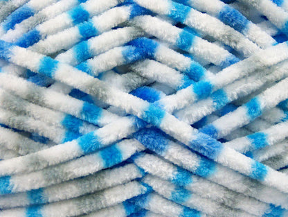 Chenille Baby Colors Blue, Light Grey, White Sku:fnt2-53694