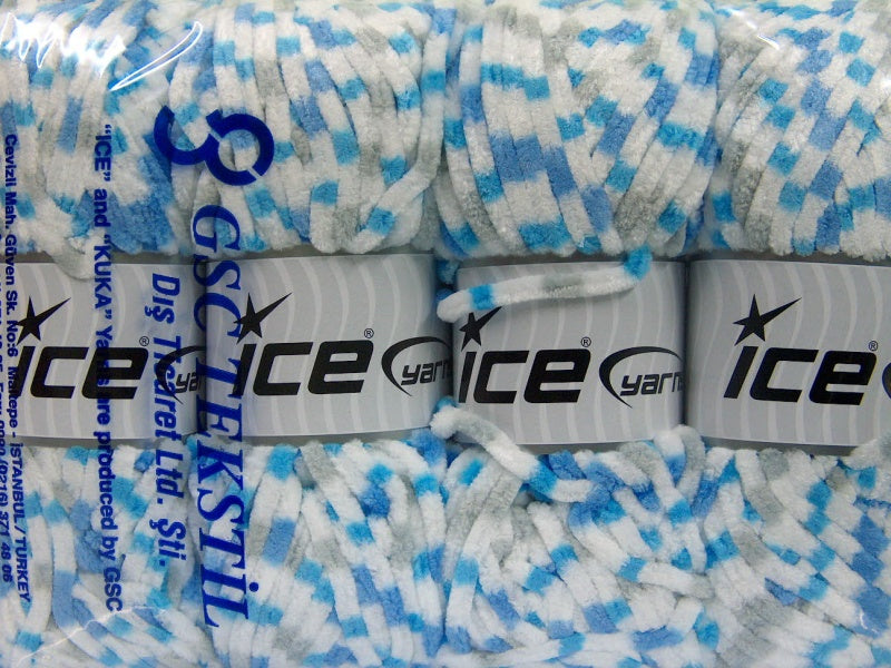 Chenille Baby Colors Blue, Light Grey, White Sku:fnt2-53694